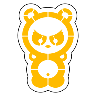 Dangerous Panda Sticker (Yellow)